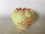 Fenton Burmese Rose Bowl By Artist Linda Bules