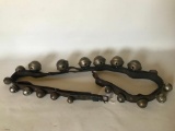 Antique Brass Sleigh Bells On Leather Strap