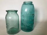 Antique Aqua Canning Jars