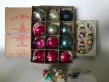 Group Of Vintage Glass Christmas Ornaments