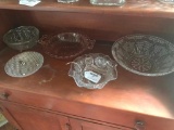 Shelf Lot Of Vintage Porcelain & Glass Items