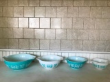 Nest Of (4) Vintage Pyrex Mixing Bowls
