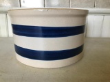 Stoneware Crock W/Blue Bands