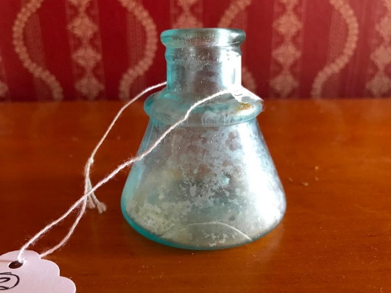 Civil War Era Glass Inkwell W/Local Provenance