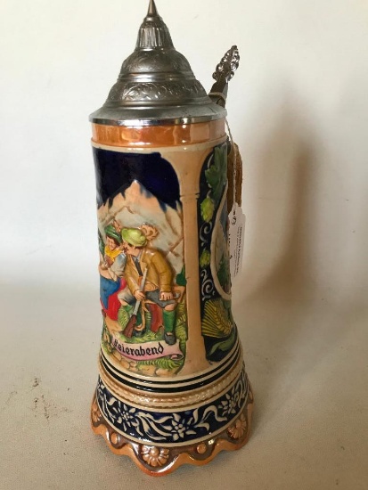 Musical Stoneware Beer Stein POlays "O Mein Papa"