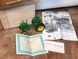 Diecast John Deere Model L.A. Tractor W/Papers