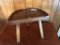 Pine Milking Stool W/Saddle Seat