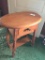 Vintage Maple 1-Drawer Oval Stand
