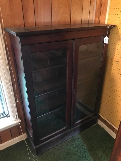 Antique Oak 2-Door Bookcase