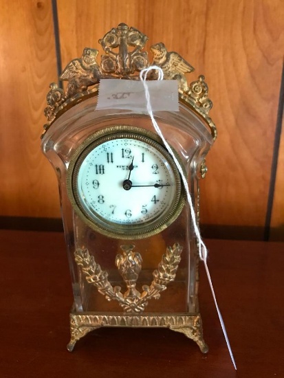 Vintage New Haven Clock W/Porcelain Dial