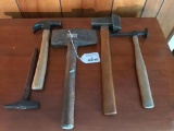 Group Of (5) Hammers Incl. Good Cooper's Hammer