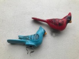Cardinal and Blue Bird, Vintage Christmas Tree Birds