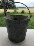 Galvanized Steel Bucket, 1 Foot Diameter and 11 Inches Tall