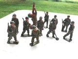 Group of 11 Metal Soldiers
