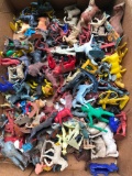 Group of Vintage, Plastic Cowboys, Indians, Soldiers and More Miniature Figures.