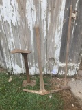 Antique Shoe Last, Hanging Hook, Hammer on Long handle and a Pick Ax
