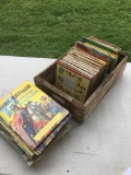 Large Group of Children's Books in Vintage Pepsi Crate