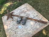 Galvanized Steel Fence Post Topper and House Strap with Star