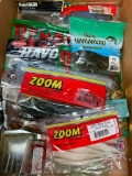 Large Flat Of Baits: Chunks, Custom Worms, Flukes, & Much More!