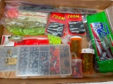 Large Flat Of Bait, Sinkers, & More!