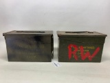 (2) Military Ammo Boxes