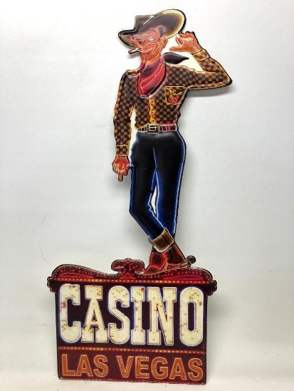 Contemporary Tin "Casino" Sign