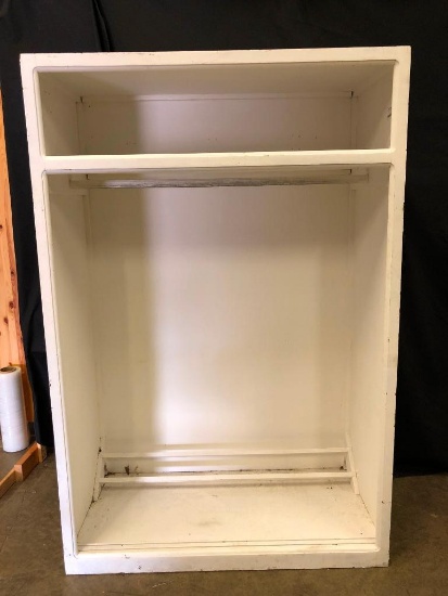 Large, Painted White Open Cabinet