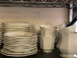 (57) Pcs Johnson Brothers White Ironstone Type Dinnerware