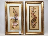 (2) Framed & Matted Floral Prints