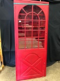 Painted Red, Corner China Cabinet