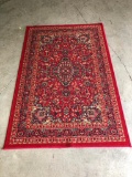 Contemporary Oriental Rug with Rubber Backing