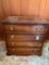 Mahogany 4-Drawer Chest W/Leather Top