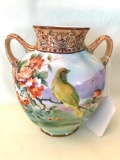 Noritake Hand Painted Vase W/Birds