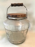 Glass Pickle Jar W/Lid & Bail