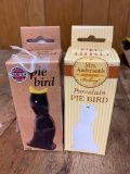 (2) Pie Birds In Boxes