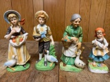 (4) Bisque Figurines