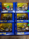 (6) Road & Track 1:18 Motorcycles Are Mint In Boxes