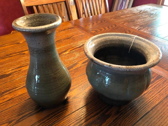 (2) Contemporary Pottery Vases