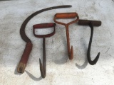 Three Hay Hooks and Sickle