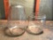 (2) Antique Barn lantern Globes