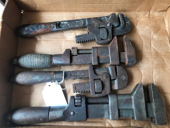 (4) Antique Knuckle-Buster Wrenches