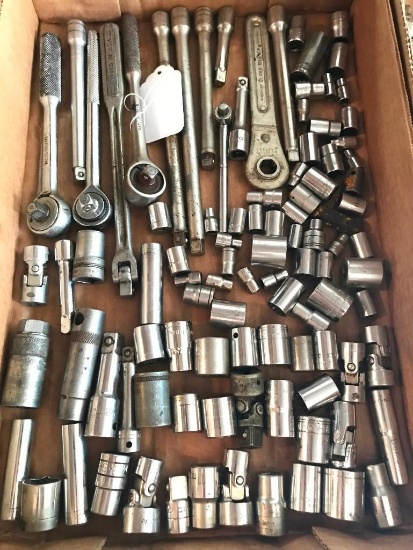 Nice Group Of 3/8" Drive Ratchets, Sockets, & Extensions