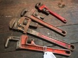 (4) USA Pipe Wrenches