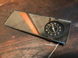 Unusual Vintage Rear View Mirror W/Built In Clock