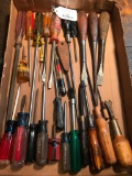 Group Of Screwdrivers-Some W/Wooden Handles