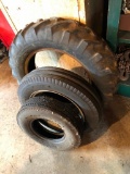 Three Vintage Mower/Tractor Tires