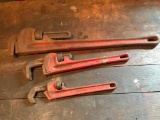 (3) Ridgid Pipe Wrenches