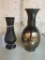 MIixed Metal Japanese Vase and Brass Bud Vase