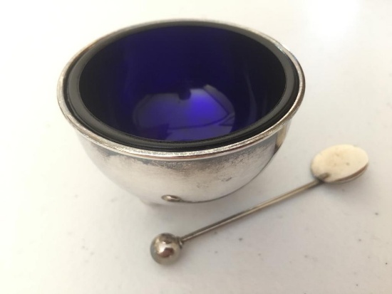 Cobalt Blue Salt In Plated Frame W/spoon