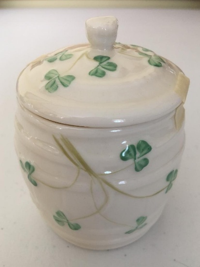 Belleek Marmalade Jar W/Lid